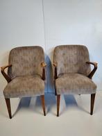 Fauteuils, leuk vintage!, Huis en Inrichting, Ophalen, Gebruikt, Fauteuils, vintage, set,, Hout
