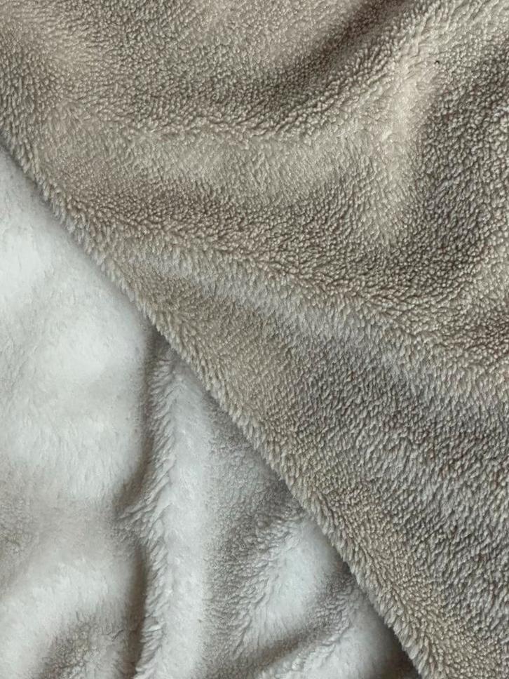 Optidee Dekbedovertrek 200x200 Zand Beige - ZGAN, Huis en Inrichting, Woonaccessoires | Plaids en Woondekens, Zo goed als nieuw