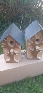 Eikenhouten vogelhuis / nestkast  Leistenen dak, Ophalen of Verzenden, Nieuw
