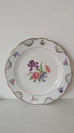 Franse Retro Vintage borden Sarreguemines bloemen goud, Huis en Inrichting, Keuken | Servies, Ophalen of Verzenden, Zo goed als nieuw