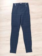 Yessica - Donkerblauw geruite stretch broek - mt xs, Yessica, Zo goed als nieuw, Maat 34 (XS) of kleiner, Lang
