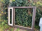 Hardhouten Kozijn met Klapraam - 140x106x11.5cm, Doe-het-zelf en Verbouw, Ophalen, Gebruikt, 120 cm of meer, Overige typen
