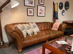 Originele Chesterfield 4 Zits vintage cognac Ralph Lauren, Huis en Inrichting, Banken | Bankstellen, Nieuw, Rechte bank, Leer