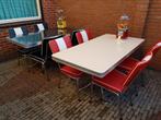 FIFTIES SIXTIES AMERIKAANSE BEL AIR DINER STOELEN MET TAFEL, Ophalen, Overige kleuren, Vijf, Zes of meer stoelen, Metaal