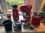 Smeg Espresso Set - Rood, Ophalen, Afneembaar waterreservoir, Espresso apparaat, Gemalen koffie