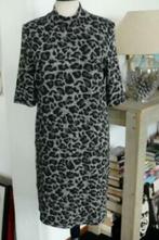 Leuk dierenprint jurkje Penn & Ink N.Y., grijs/antraciet 36, Penn & Ink, Verzenden, Zo goed als nieuw, Maat 36 (S)