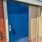 Houten Schuifpoort Blauw, Doe-het-zelf en Verbouw, Ophalen, Gebruikt, 80 tot 100 cm, Buitendeur