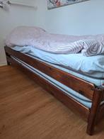 Ikea Utåker stapelbed + matrassen & topper, Ophalen, Bruin, Tweepersoons, Zo goed als nieuw