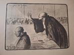 Litho 'Les gens de Justice' door H  Daumier, Ophalen of Verzenden