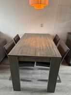 Eettafel grijs 140x80, Huis en Inrichting, Tafels | Eettafels, Ophalen, 100 tot 150 cm, 50 tot 100 cm, Zo goed als nieuw