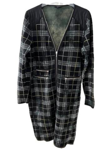 CLAUDIA STRATER lange (vest) jas jurk zwart Tartan maat 44 beschikbaar voor biedingen