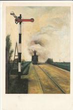 DE SEINPAAL AANKOMENDE STOOMLOCOMOTIEF ROOKPLUIM P v.d. BAAN, Ophalen of Verzenden, Gebruikt, Trein, Kaart of Prent