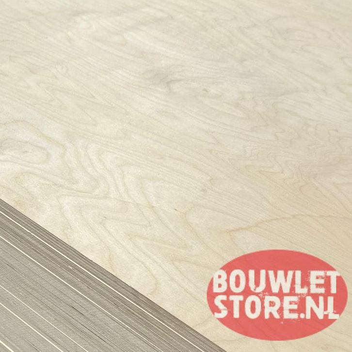 Multiplex berken 21 mm | berken B/BB | zichtwerk meubelplaat, Doe-het-zelf en Verbouw, Platen en Panelen, Nieuw, Multiplex, 20 tot 50 mm