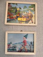 Twee Lieve Ingelijste Prenten, Gebruikt, Oorspronkelijke maker, Ophalen of Verzenden, Print
