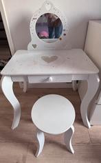 Kinder kaptafel met krukje, Huis en Inrichting, Tafels | Kaptafels, Ophalen, Zo goed als nieuw, 50 tot 100 cm, Minder dan 100 cm