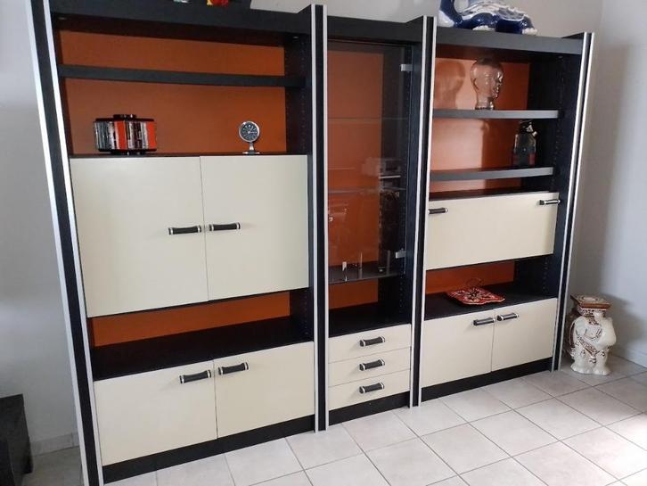 Vintage wandkast, Huis en Inrichting, Kasten | Wandmeubels, Gebruikt, 150 tot 200 cm, 250 tot 300 cm, 25 tot 50 cm, Met lade(s)