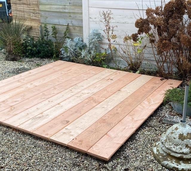 Glad geschaafde extra brede vlonderplanken 28x190, Tuin en Terras, Terrasdelen en Vlonders, Nieuw, Hout, Ophalen