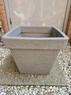 Flowerpot stone look L39*H37, Kunststof, Vierkant, Tuin, Zo goed als nieuw