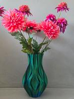 Lego/zijde/droogbloemen 3D-geprint vaas, Huis en Inrichting, Woonaccessoires | Vazen, Kunststof, Blauw, Ophalen of Verzenden, Zo goed als nieuw