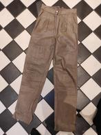 Beige leren motorbroek maat 38, Ophalen of Verzenden, Tweedehands, Dames, Broek | leer