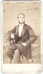 CDV - Man Baard Stoel - Foto Adolphe Conen Amsterdam, Gebruikt, Foto, Ophalen of Verzenden, Voor 1940