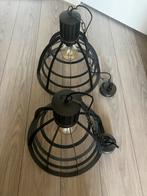 Mooie Zwarte Stalen industriele Hanglampen Trendhopper, Ophalen, Zo goed als nieuw, Metaal, Minder dan 50 cm