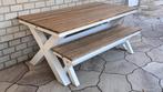 LIFE Tuintafel met bankje, Tuin en Terras, Ophalen, Zo goed als nieuw, Rechthoekig, Teakhout