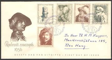 Nederland FDC E25 Met Adres, Zomerzegels Rembrandt 1956 beschikbaar voor biedingen