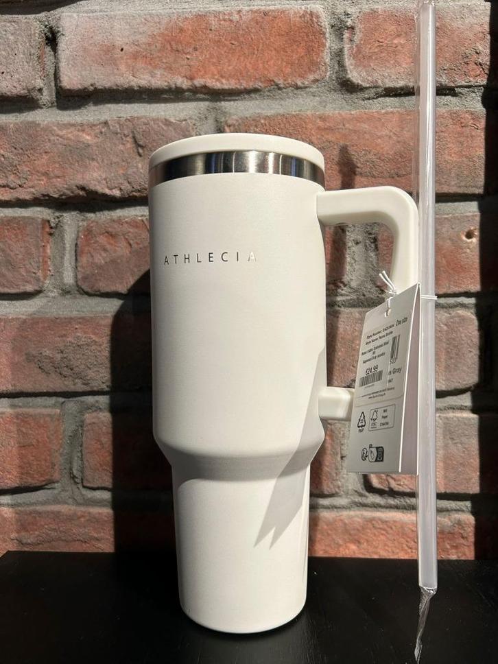 Thermosfles met Riet Athlecia, Sport en Fitness, Bidons, Nieuw, Ophalen of Verzenden