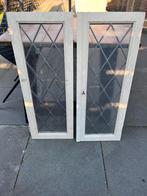 Oude glas in lood raampjes, Doe-het-zelf en Verbouw, Kozijnen en Schuifpuien, Ophalen, Minder dan 75 cm, Raamkozijn, Zo goed als nieuw