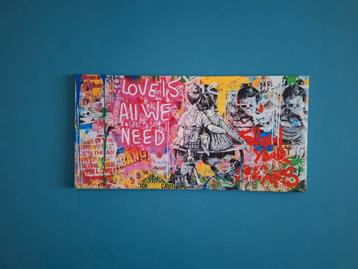 Bansky canvas muurschilderij 2 soorten verschillende maten. beschikbaar voor biedingen