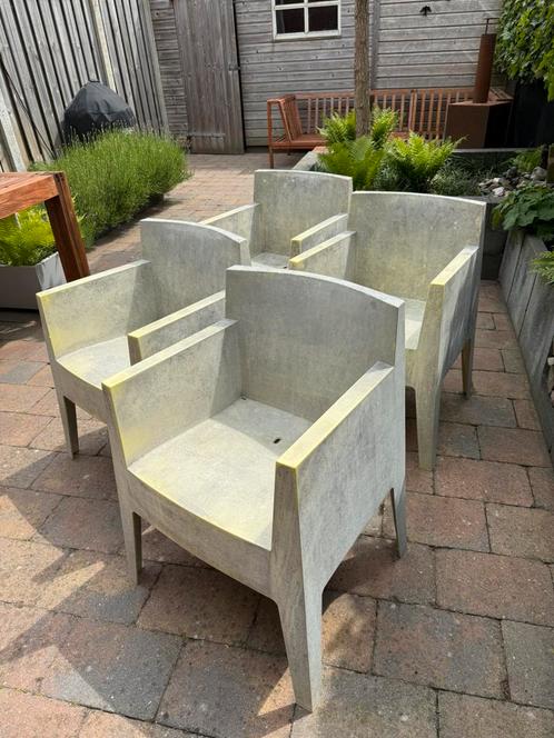 [tk] 4 stuks Toy Philippe Starck tuinstoelen, Tuin en Terras, Tuinstoelen, Gebruikt, Kunststof, Ophalen