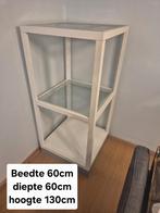 Glazen vitrinekast, Huis en Inrichting, Kasten | Vitrinekasten, Ophalen, Met plank(en), Glas, Gebruikt