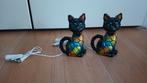 2x kattenlamp, bureau & tafellamp - usb kabel - kunststof!, RETRO, Kunststof, Nieuw, Ophalen of Verzenden