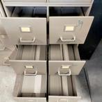 Industriële stalen ladekast - kaartenbak - 6 laadjes grijs, Huis en Inrichting, Kasten | Ladekasten, Ophalen, Gebruikt, 5 laden of meer