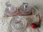 Vintage Parfumset 4-delig met rode versiering, Ophalen of Verzenden