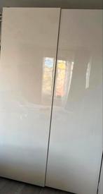 Witte kledingkast met schauf deuren, Huis en Inrichting, Kasten | Kledingkasten, Ophalen, Overige materialen, 100 tot 150 cm, Zo goed als nieuw