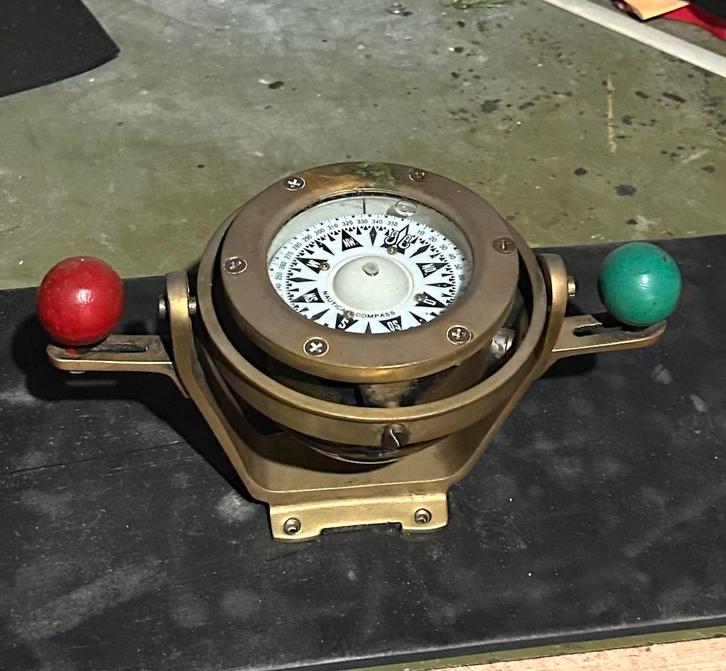 Antiek Scheepskompas - Prachtig Decoratief Stuk, Watersport en Boten, Navigatiemiddelen en Scheepselektronica, Gebruikt, Gps of Kompas