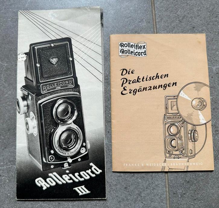 Twee Rollei folders voor Rolleiflex en Rolleicord, Verzamelen, Fotografica en Filmapparatuur, Overige typen, 1940 tot 1960, Ophalen of Verzenden