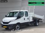 Iveco Daily 35C16 3.0L Kipper met Kist Dubbel Cabine Dubbell, Auto's, Bestelauto's, Stof, Gebruikt, Euro 6, 4 cilinders