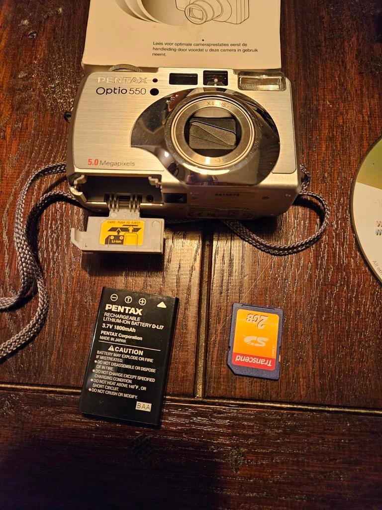 Camera pentax optio 550 5.0 megapixels, Audio, Tv en Foto, Fotocamera's Digitaal, Ophalen of Verzenden, Pentax