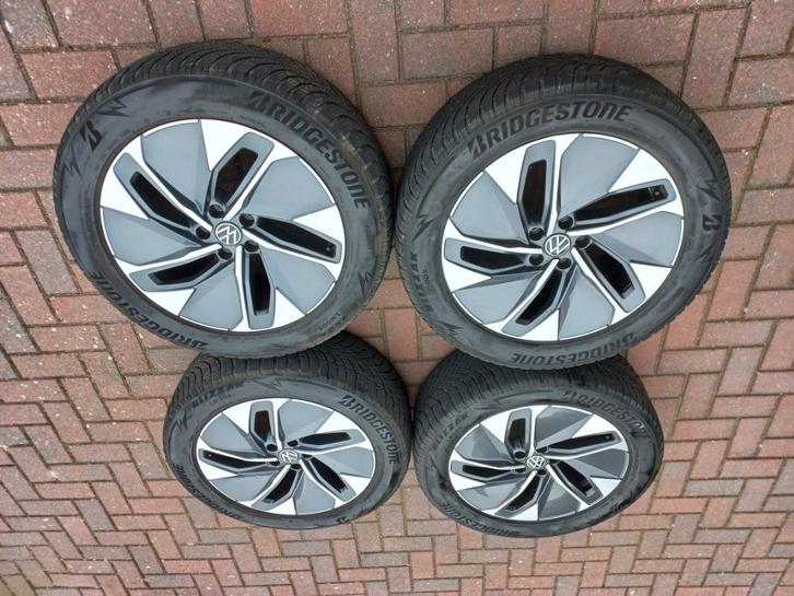 VW ID 4 / ID5 19 inch Hamar velgen met winterbanden., Auto-onderdelen, Banden en Velgen, Banden en Velgen, Winterbanden, 19 inch