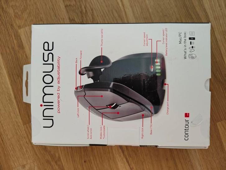 Contour Design Unimouse Wireless R, Computers en Software, Muizen, Nieuw, Rechtshandig, Ophalen of Verzenden
