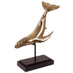 walvis op standaard messing beeld goud, Ophalen of Verzenden