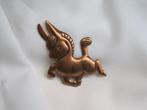 Broche ezel koper plated ezel, Verzenden, Zo goed als nieuw, Overige materialen
