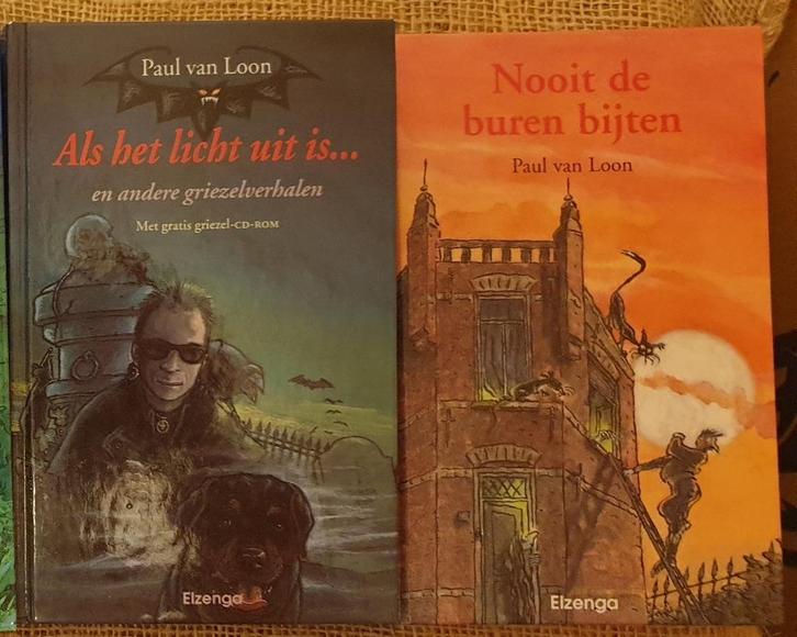 Als het licht uit is & Nooit de buren bijten - Paul van Loon, Boeken, Kinderboeken | Jeugd | 10 tot 12 jaar, Zo goed als nieuw