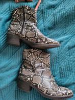 Slangen print enkel laarsjes, Zwart, Lage of Enkellaarzen, Ophalen of Verzenden, Gedragen