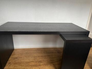 Ikea Malm bureau uitschuifbaar - afbeelding 2