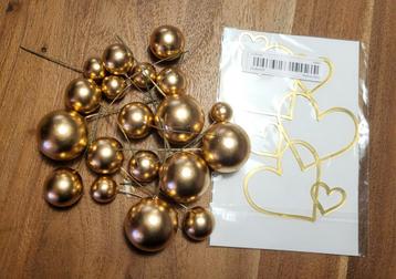 Taart Gouden Decoratie Set - Nieuw! beschikbaar voor biedingen