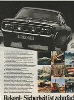 Retro reclame 1971 Opel Rekord auto tienmaal keer zekerheid, Verzenden, Overige typen